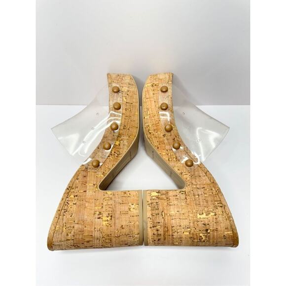 Dolce Vita Sandals Womens Size 11 Crystal Vinyl Slip On Platform New - Picture 4 of 10